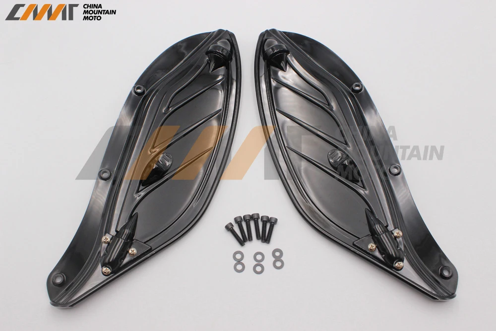 Черные воздушные дефлекторы с крыльями Обтекатели для Harley Electra Glide 06 13