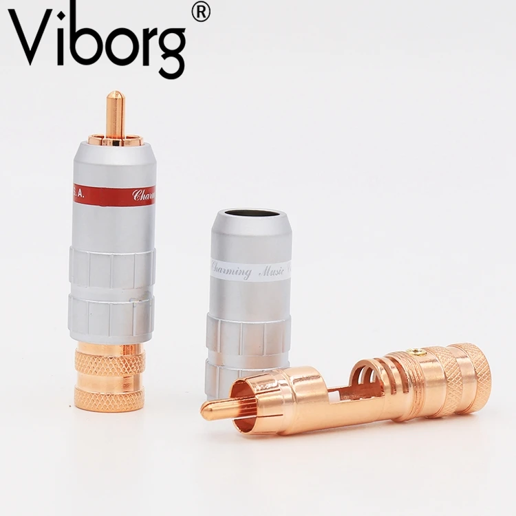 

VR002 red copper plated RCA Plug Audio Video Cable Adapter Solders