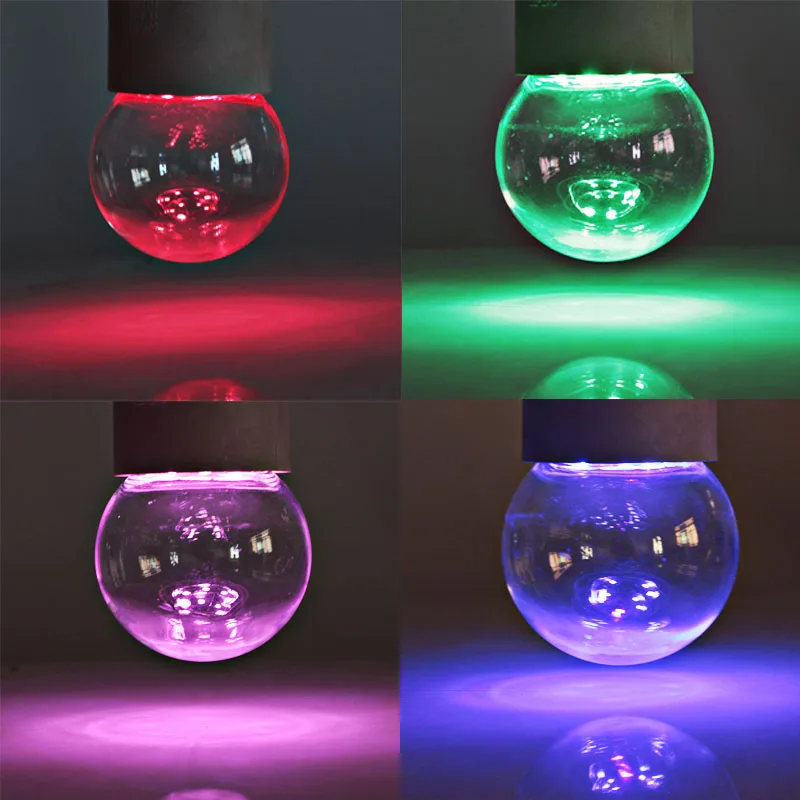 5X E27 B22 цветная(rgb) светодиодная лампочка 12 V 24 V 110 V 220 V bombilla 0,5 Вт 1 2835 G45 декоративный прозрачный Лампы Свадебная вечеринка сад Joneaz