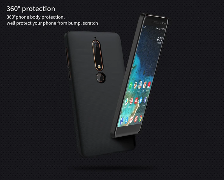 Чехол для Nokia 6 чехол для Nokia 6 NILLKIN Супер Матовый Защитный матовый чехол для Nokia 6