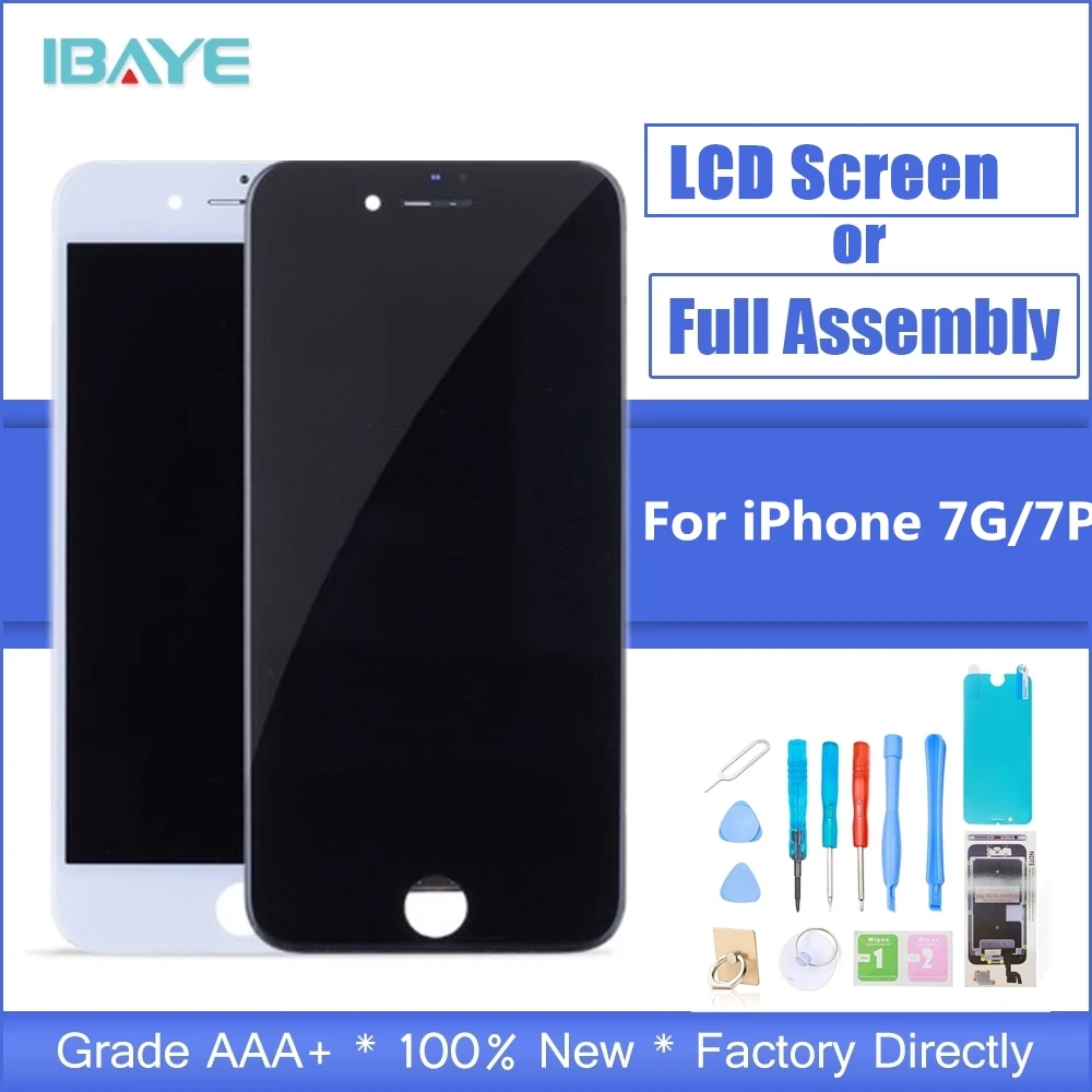 1 шт. OEM LCD для iPhone 7 Plus дисплей полный набор дигитайзер сборка 3D сенсорный экран