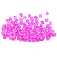 rose color 100pc 4mm austria crystal bicone beads 5301 glass bead diy bracelet jewelry making accessories s 16