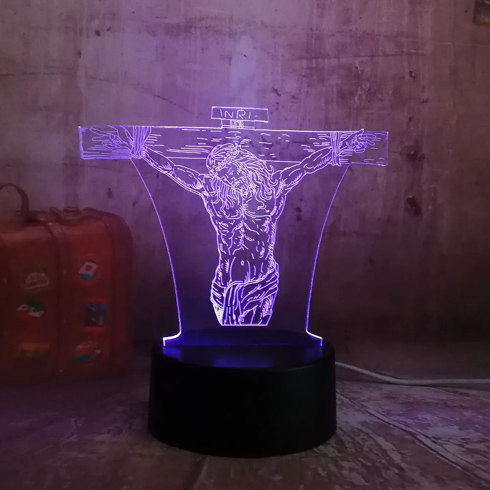 Горячая Распродажа 3D Jesus Ночник светильник светодиодный настольная лампа