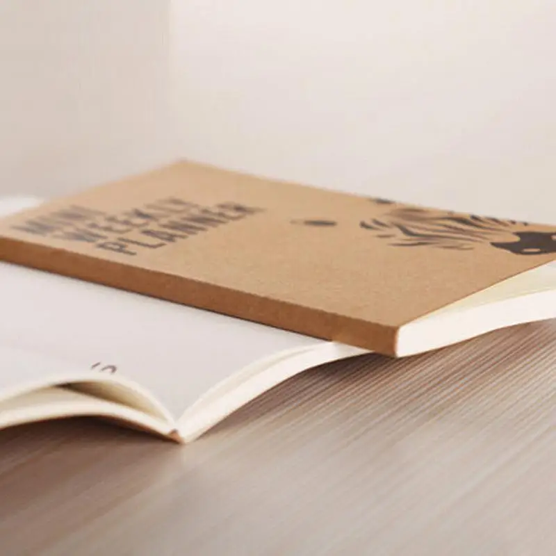 Крафт карманный блокнот Еженедельный A5 A6 планировщик блокнот DIY Еженедельный дневник расписание записная книжка для школы C16 D30