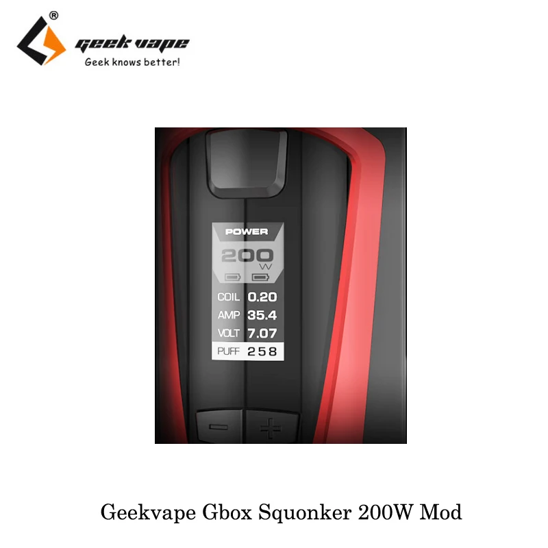 Squonker mod Оригинал geekvape gbox squonk 200 Вт поле комплект VAPE elektronik пикантная закуска sigara