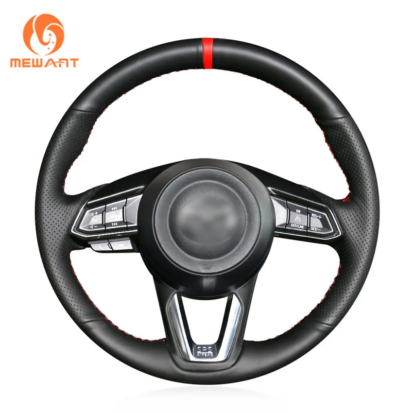 MEWANT Black Suede Steering Wheel Cover for Mazda 3 Axela 6 Atenza CX-3 2018-2019 CX-5 2017-2019 CX-9 Toyota Yaris 2019 | Автомобили и