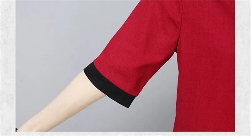 Conjunto Feminino этнический винтажный льняной хлопковый комплект с v-образным вырезом и