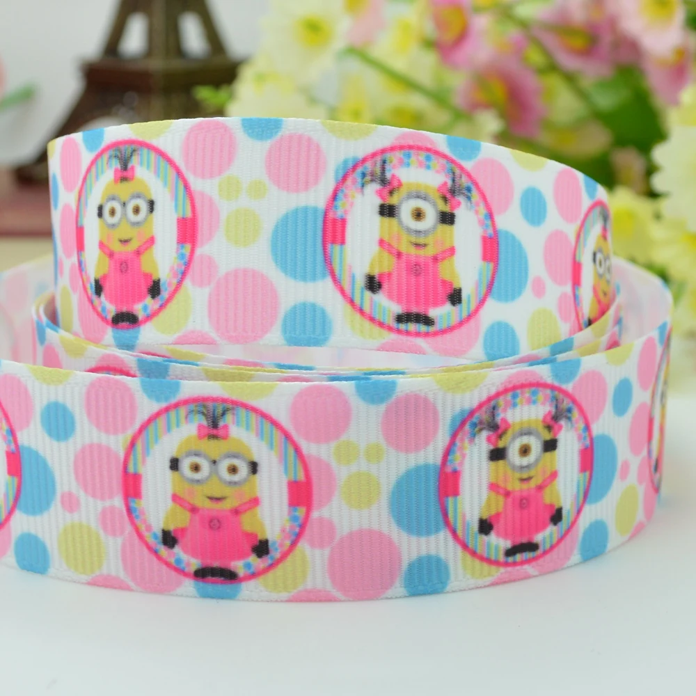 DUWES 7/8 &quot22 мм 2 5 10 50 ярдов мультфильм печатных grosgrain ленты волос лук DIY ручной