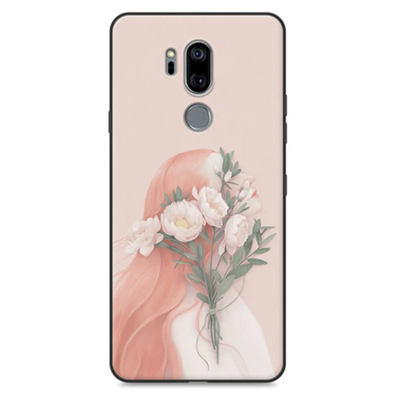 Полное покрытие для LG G7 тонкий Q чехол для LG G7 ThinQ G710 девушка цветок окрашенные мягкий TPU оболочка для LG G7 G 7 Чехол G7ThinQ чехол для телефона s