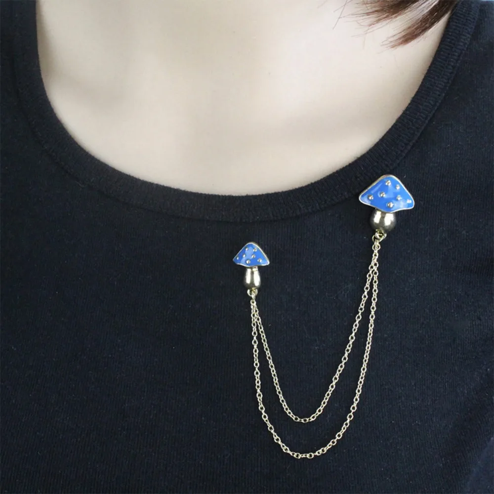 Fashion Woman Girl Mushroom Enamel Brooches Pins Zinc Alloy Shawl Brooch Factory Wholesale Sales Clothing Accesories | Украшения и