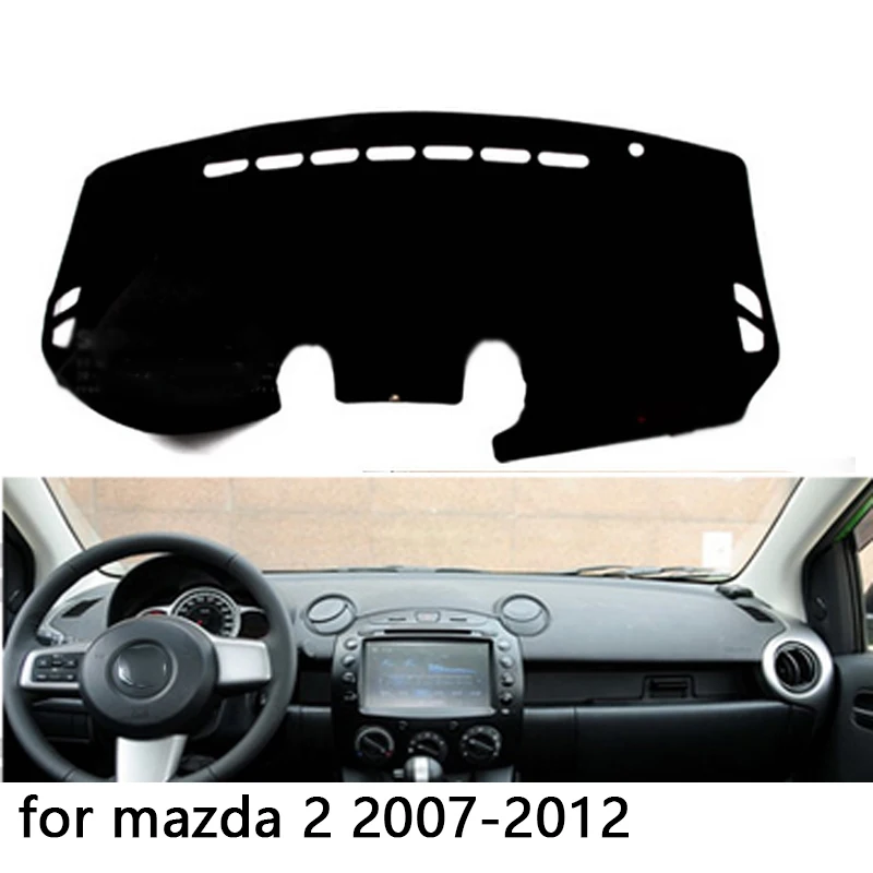 Top Quality Double layer Dash Mat Dashmat Dashboard Cover Sun Shade Board Carpet for Mazda 2 mazda2 2007-2012 | Автомобили и
