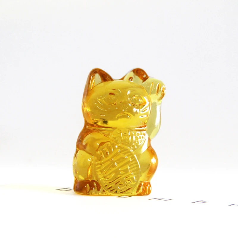 

1 шт. милые из хрустального стекла Lucky Cat фигурки Фен Шуй богатство украшения аксессуары для украшения дома