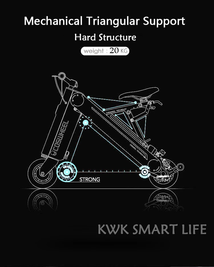 COSWHEEL A-ONE X 10 дюймов 30 км складной электрический скутер портативный подвижный скутер для взрослых Электрический велосипед
