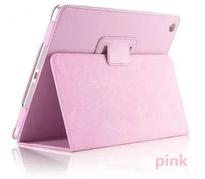 Розовый SZEGYCHX чехол для нового iPad 9,7 дюймов выпуска модель/Air 1/Air 2 из искусственной кожи сна/Пробуждение защитный в виде ракушки Smart Cover - Цвет: Розовый