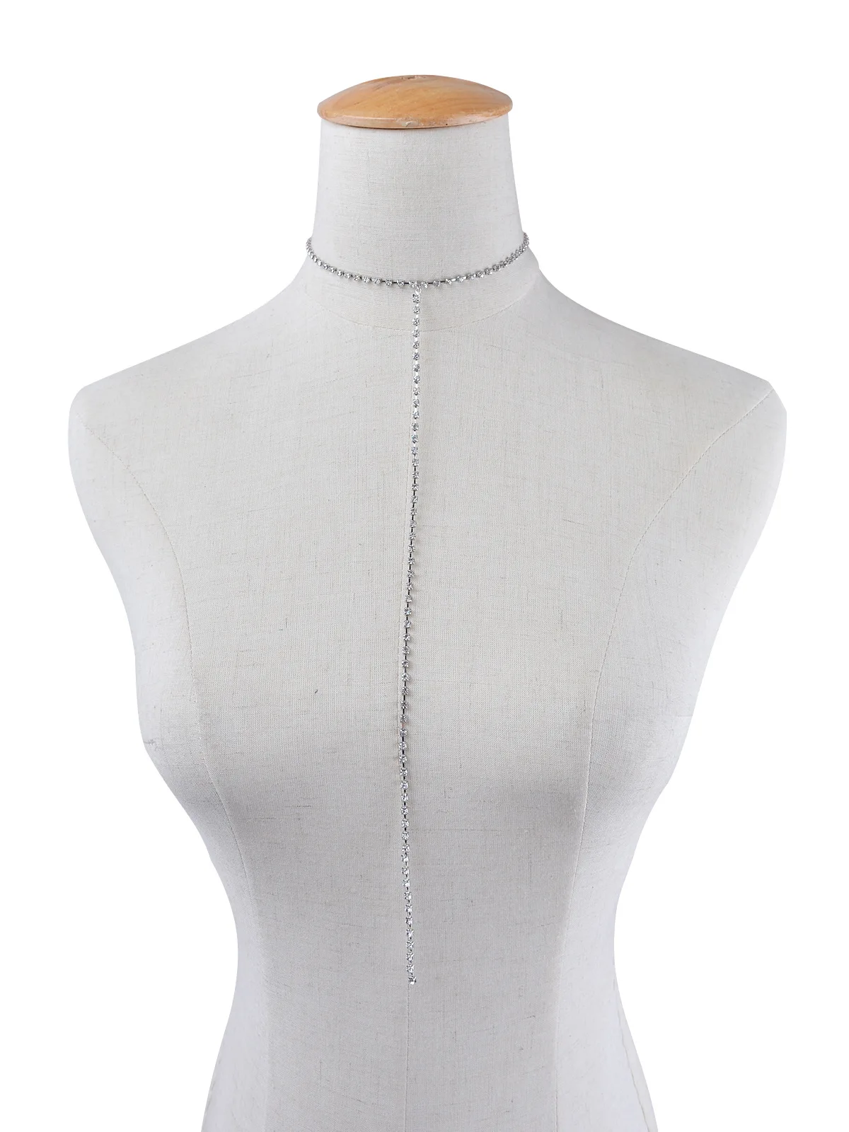 Ожерелье чокер стразы женские сексуальные трендовые золотистые 2021 Длинная