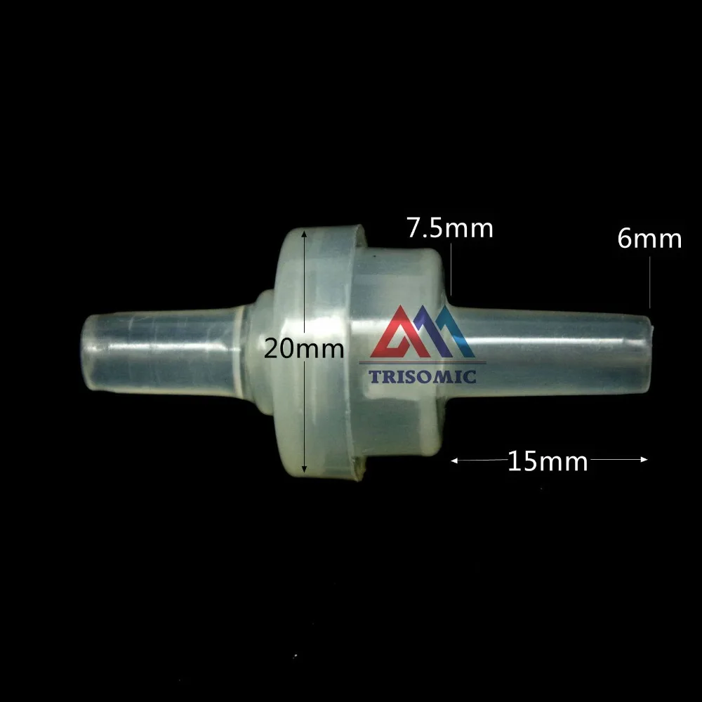 6 мм односторонний клапан Материал PP обратный пружина типа фторуббер для масла