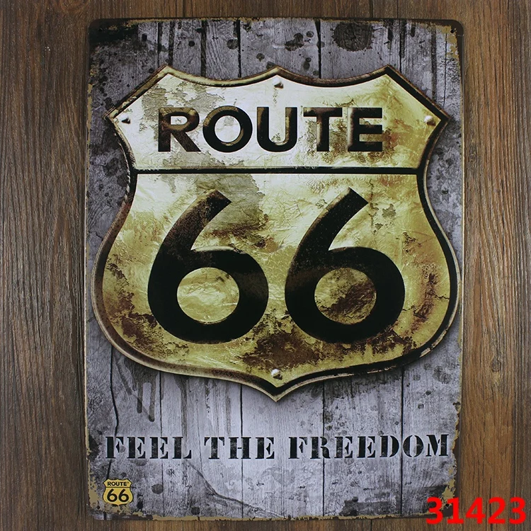WholeSale 30pcs/lot 30*40cm bar restaurant decoration painting wall mural Home Furnishing tin U.S. Route 66 Metal Sign Tin Iron | Дом и сад