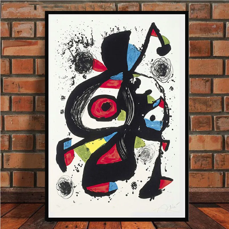Постер и принты Joan Miro известные современные абстрактные Ретро картины