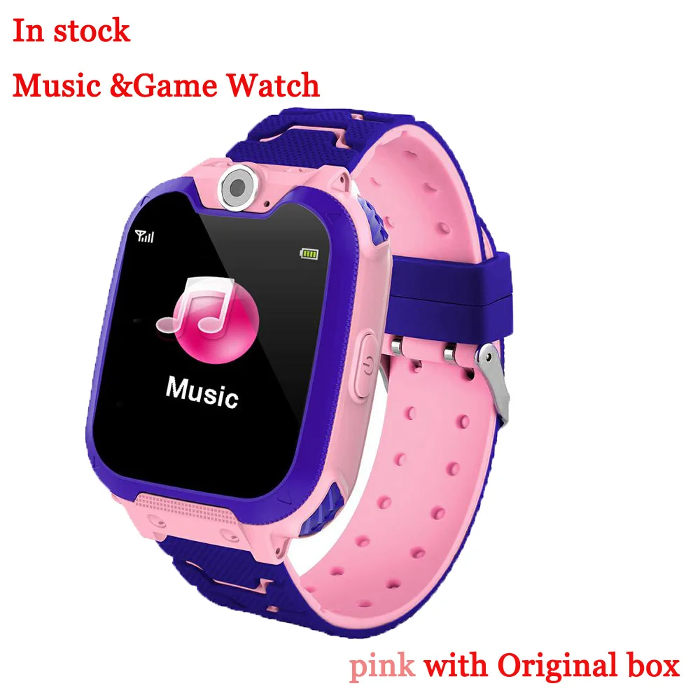pink S11 Детские умные часы, музыкальные игровые умные часы, водонепроницаемые детские умные часы, SOS детские часы, игровые музыкальные часы для мальчиков и девочек - Цвет: pink