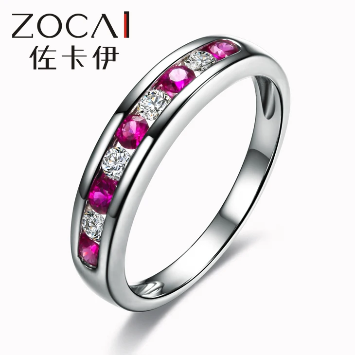 Новое поступление ZOCAI 18K белое золото двойные драгоценные камни 0 31 Ct
