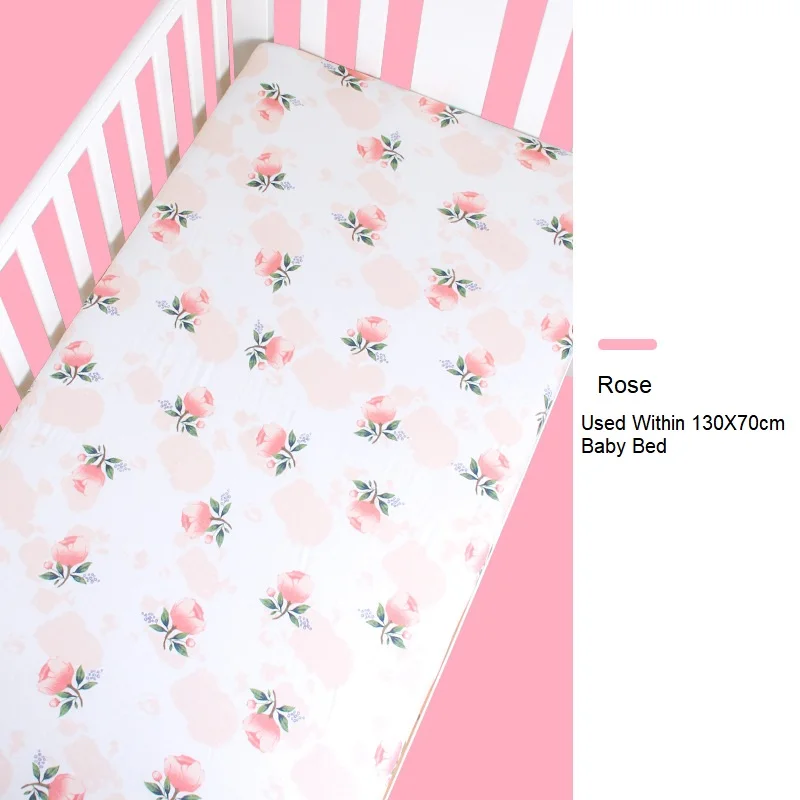 Rose Простыня для матрасов для новорожденных из хлопка, детские матрасы для детской кроватки, детские постельные принадлежности, детские постельные принадлежности - Цвет: Rose
