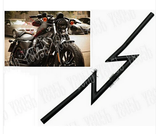 Черный мотоциклетный руль 1 дюйм 25 мм Z-образные стержни для Honda Yamaha Suzuki Kawasaki Sport