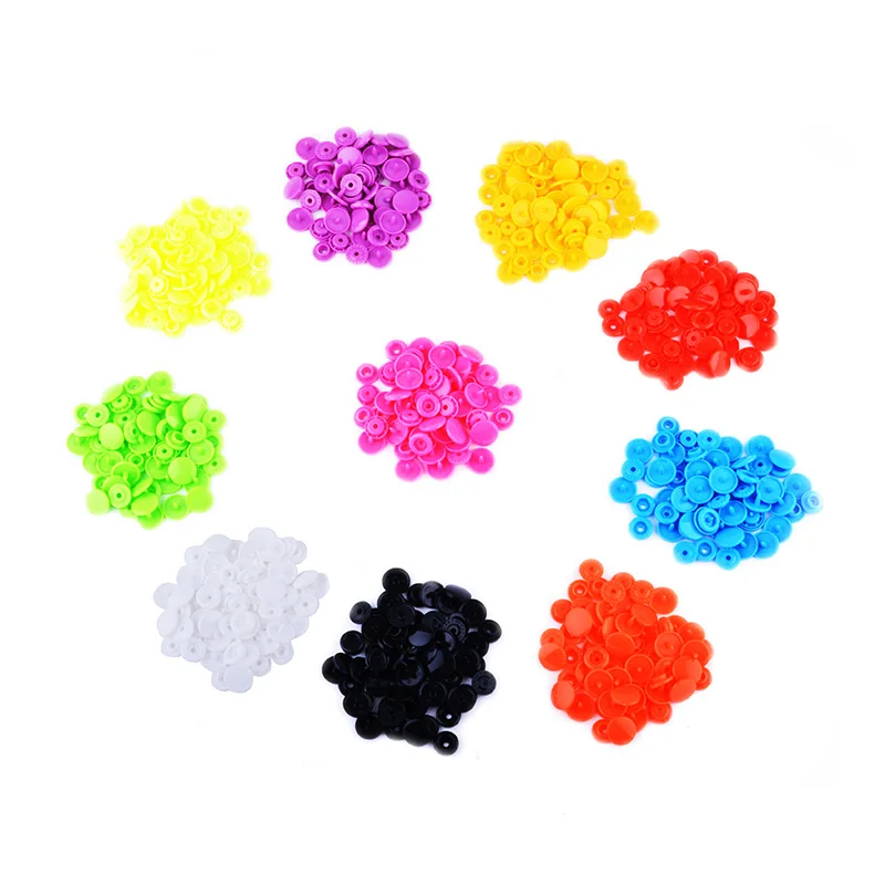 

300sets 20 Colors Mixed T5 12mm Fastener Kam Plastic Resin Snap Buttons Kit DIY Sewing Fabric Craft Tools