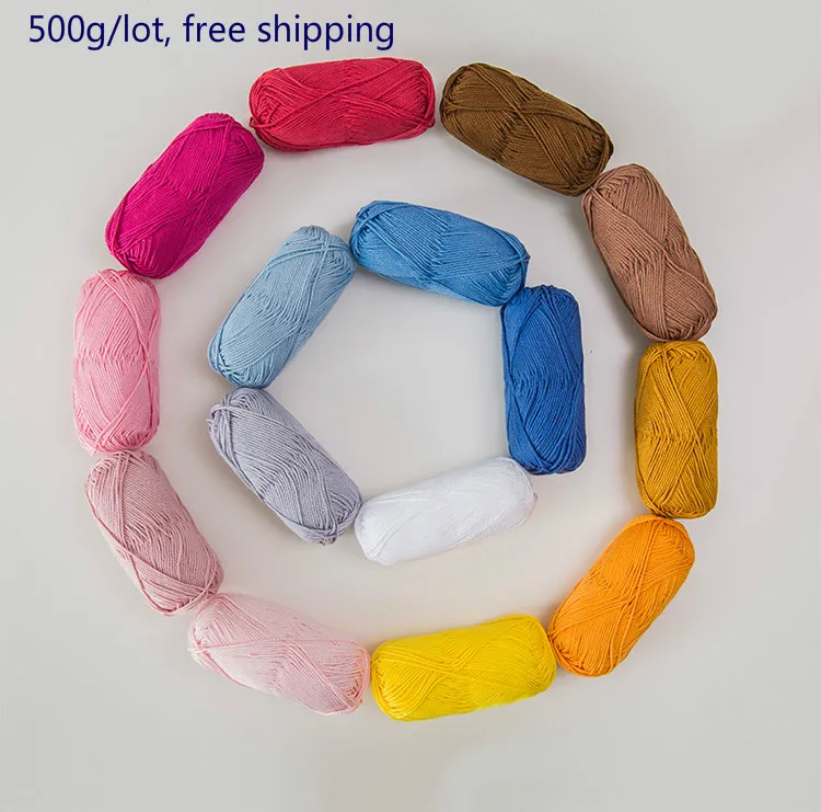 300 г 100% мерсеризованная хлопчатобумажная нить пряжа из чистого хлопка для