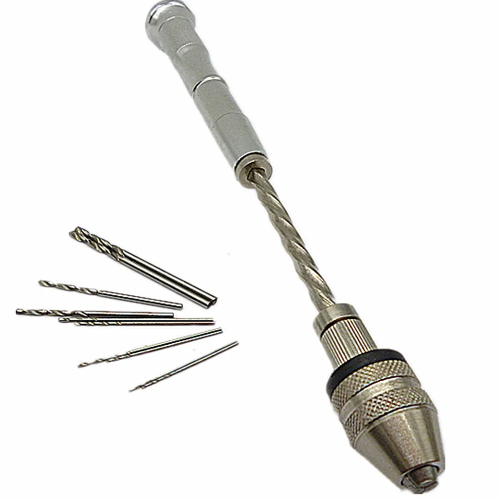 10pcs Micro Twist Drill Bit W/ Semi-Automatic Hand Model Wood Amber Walnut Jewellery Mini Manual Drills | Инструменты