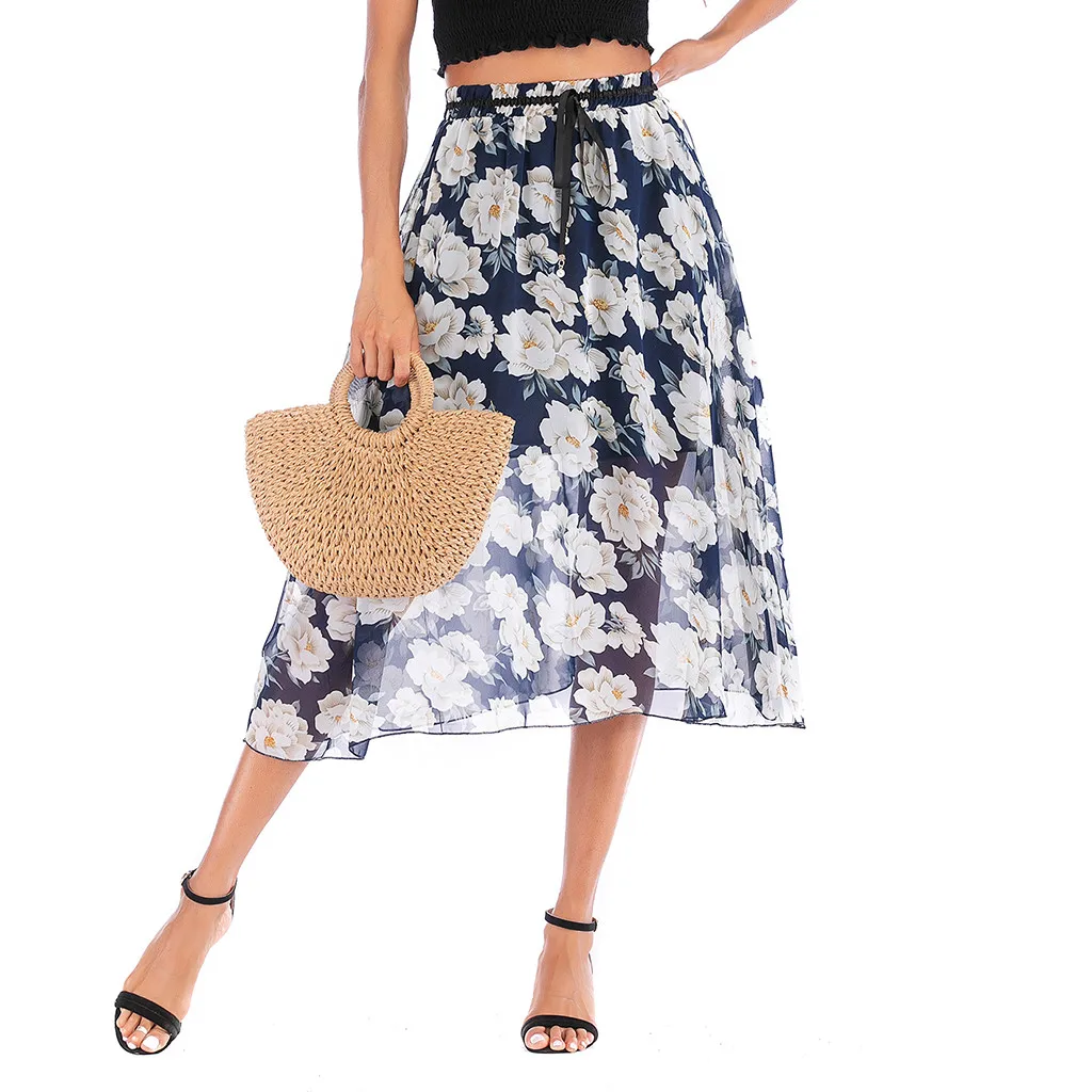 Женская винтажная юбка-трапеция с высокой талией плиссированная Расклешенная