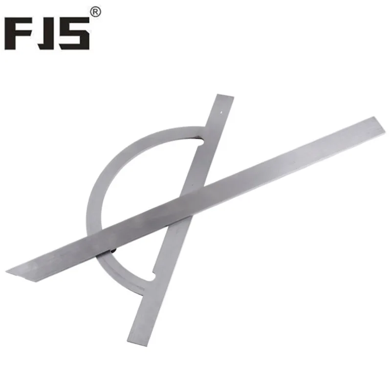 FJS угловая линейка 200*400 мм регулируемый транспортир из нержавеющей стали угломер