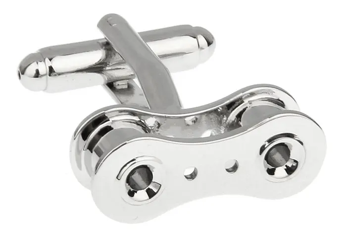 Men's Bicycle Chain Cuff Links Copper Material Silver Color | Украшения и аксессуары
