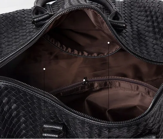 Большая плетеная дорожная сумка kanye west вязаная из натуральной кожи деловые