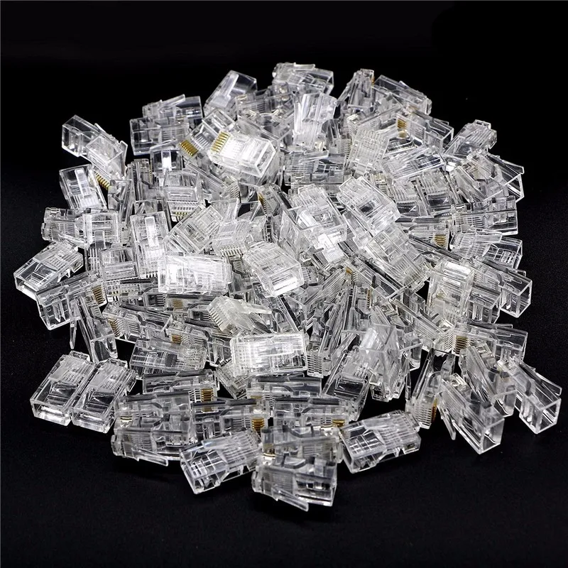 1000 шт. разъемы для кабеля Ethernet Cat5 Cat5e Cat6 Rj 45 | Компьютеры и офис