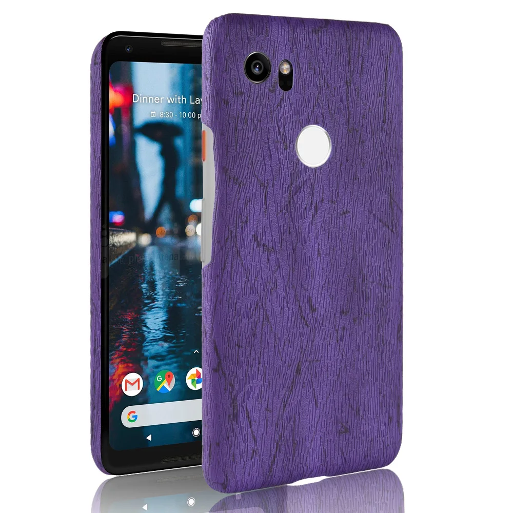 Роскошные Woodern кожи Винтаж кожаный чехол для Google Pixel 2 XL Hard Shell телефон случаях