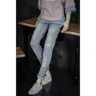 Джинсы 13 светло-синие штаны, рваные брюки, наряды для 14 мужчин 13 SD17 70 см 24 дюйма высокий SD DK DZ MSD AOD DD кукольная одежда