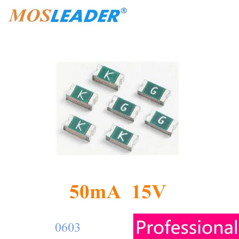 Mosleader 0603 50mA 0.5A 15В 1000 шт. предохранитель PPTC с высоком качеством Сделано в Китае