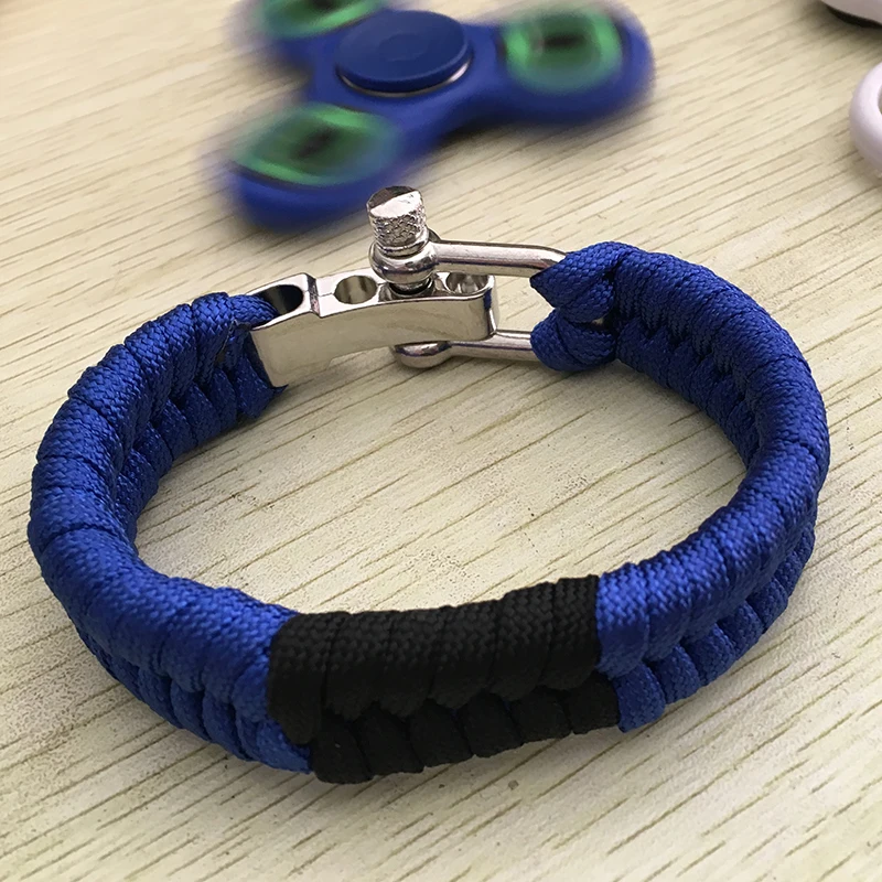 

new 2017 U Buckle Paracord Bracelet For Men Jewelry Handmade Braided Survival Bracelets Strap Bracelet Homme Pulseras