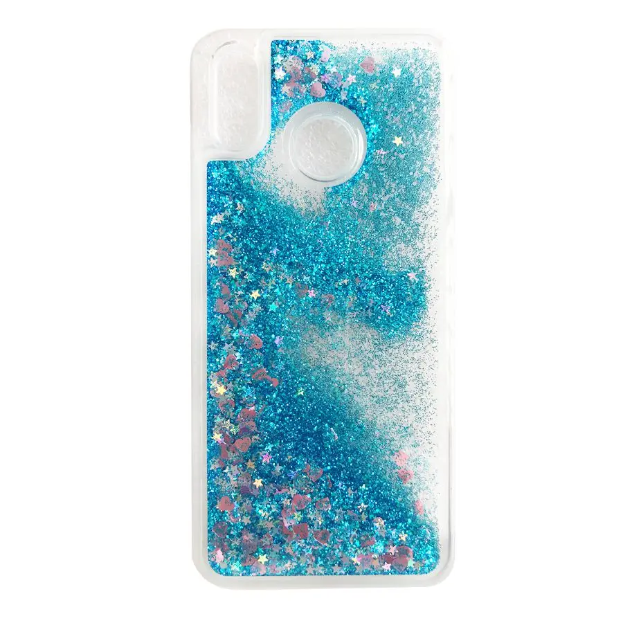 Blue Жидкий чехол для huawei Y7 чехол для Y7() Coque huawei Y7 Prime Блестящий динамический Мягкий ТПУ чехол для телефона s Чехол - Цвет: Blue