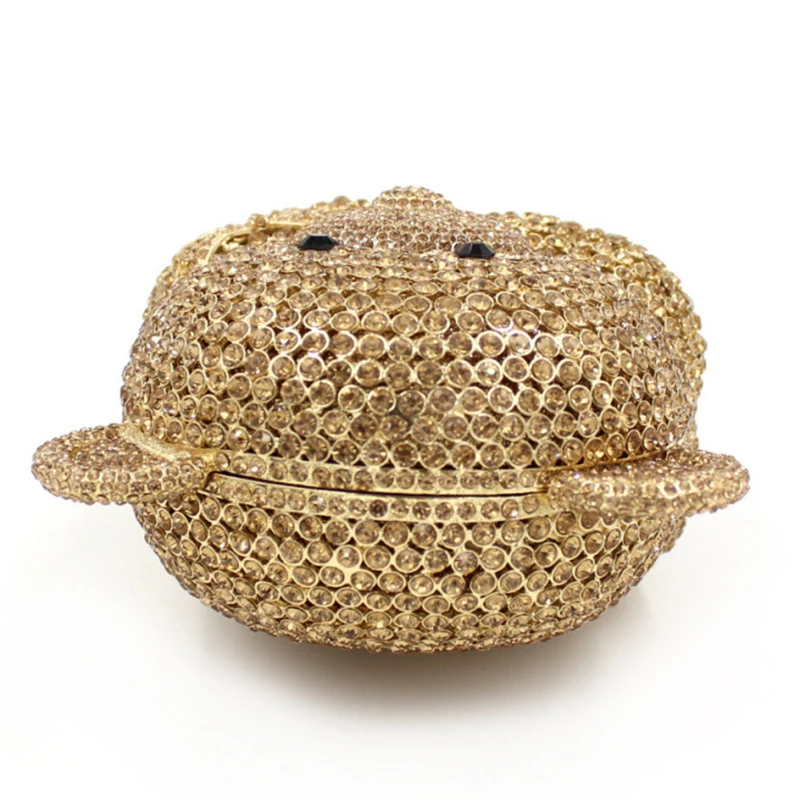 

Hot Handmade Bear-Shape XIYUAN Evening Clutches Bag 2018 Women Cute Clutch Bags Party Banquet Festival Female Gold Evening Bags