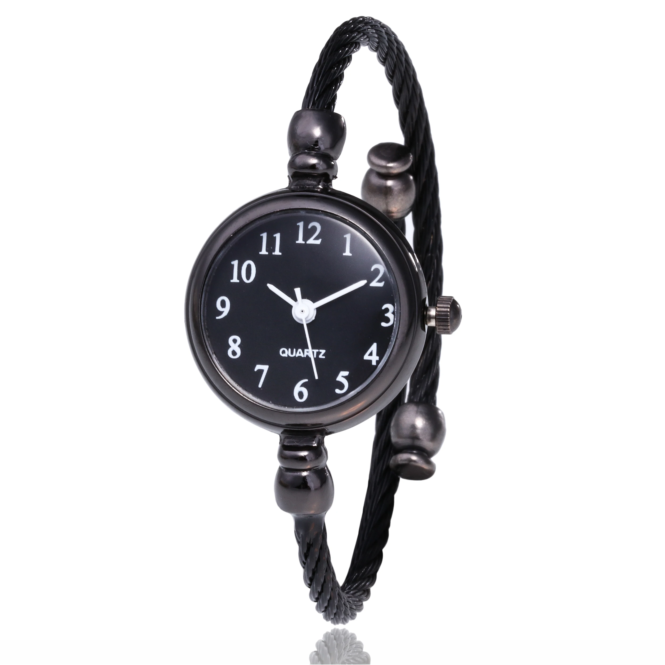 Black Black Relogio Feminino CHIC/INS женские роскошные часы-браслет, Модные Винтажные кварцевые наручные часы из розового золота, ЖЕНСКИЕ НАРЯДНЫЕ часы - Цвет: Black Black