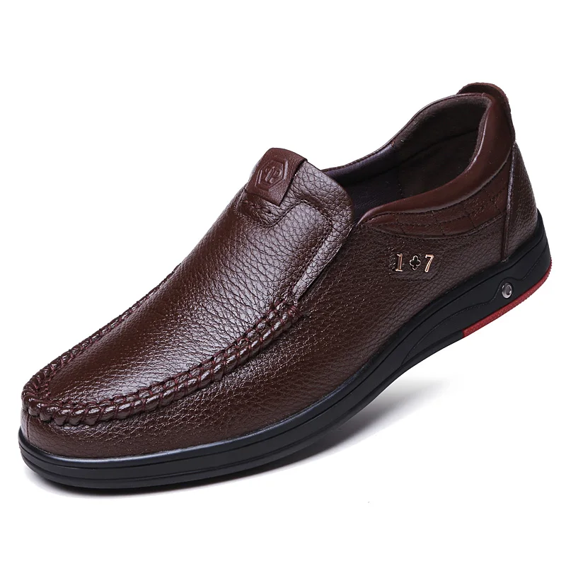 Business Shoes leather Mens shoes casual luxury Men Loafers Soft Comfortable Male Driving men's footware large size 38-48 | Обувь