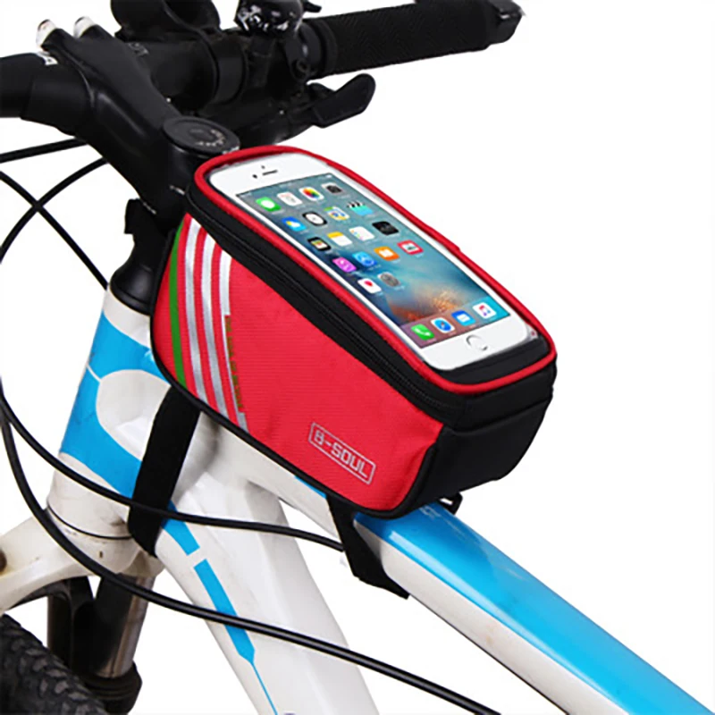 

B-souL Sports 0.5L Mobile Cycling MTB Phone Bags Waterproof Panniers Bicycle Bike Bag Front Tube Bags Bike Accessories