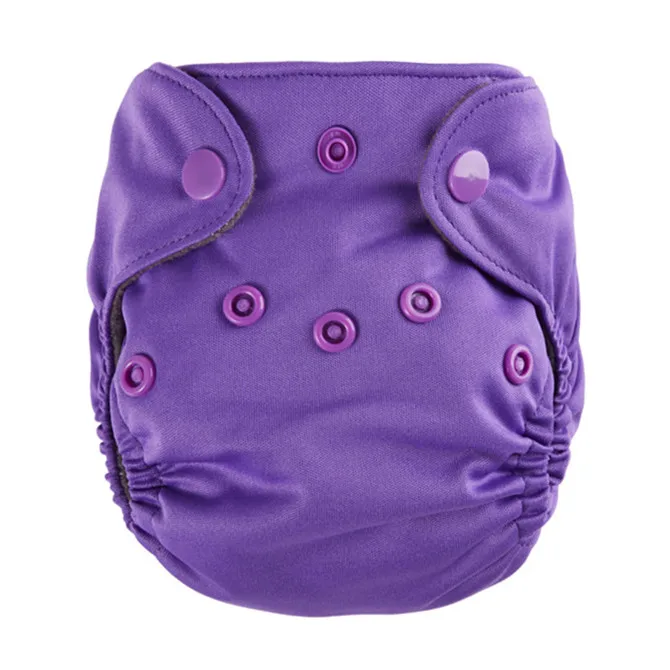 Purple Памперсы для новорожденных ультратонкие NB Детские подгузники пеленки пупка бамбуковый уголь Двойные гусики подходят для детей 2-4 кг - Цвет: Purple