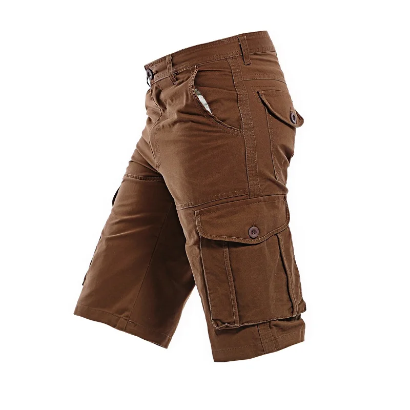 ENWAYEL Fashion Work Knee Length Male Shorts Spring Summer New Arrival Casual Straight Style Zipper Pockets K039 | Мужская одежда