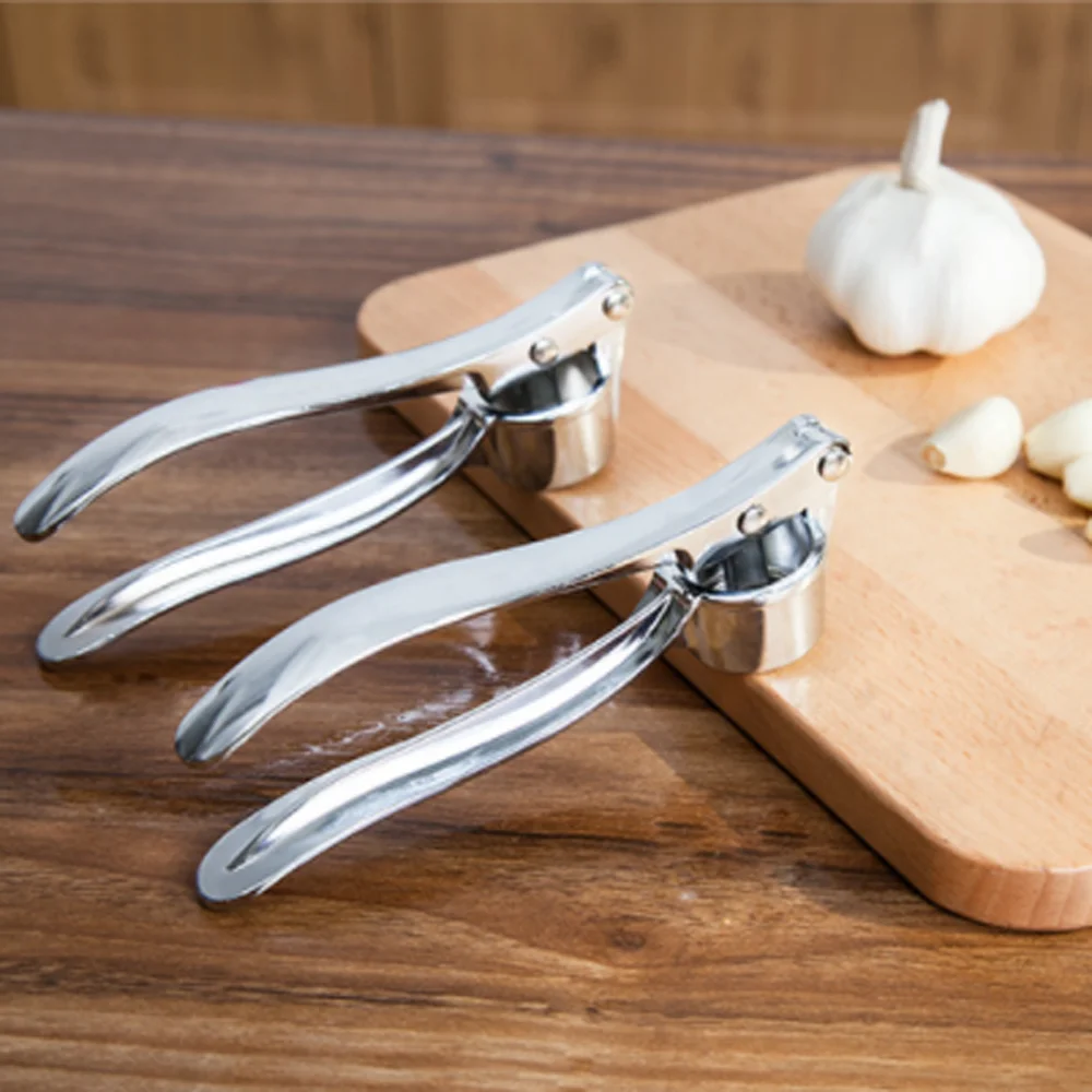 

Stainless Steel Garlic Press Masher Mincer Tool Fruit Squeezer Vegetable Crusher Cooking Tools Kitchen Gadgets