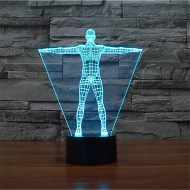Новая образовательная Настольная лампа для человеческого тела 3D Светодиодная