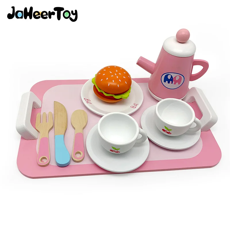 

JaheerToy afternoon Tea Toast Group Breakfast Play House Parent-child Interaction Early Education Educational Wooden Toys