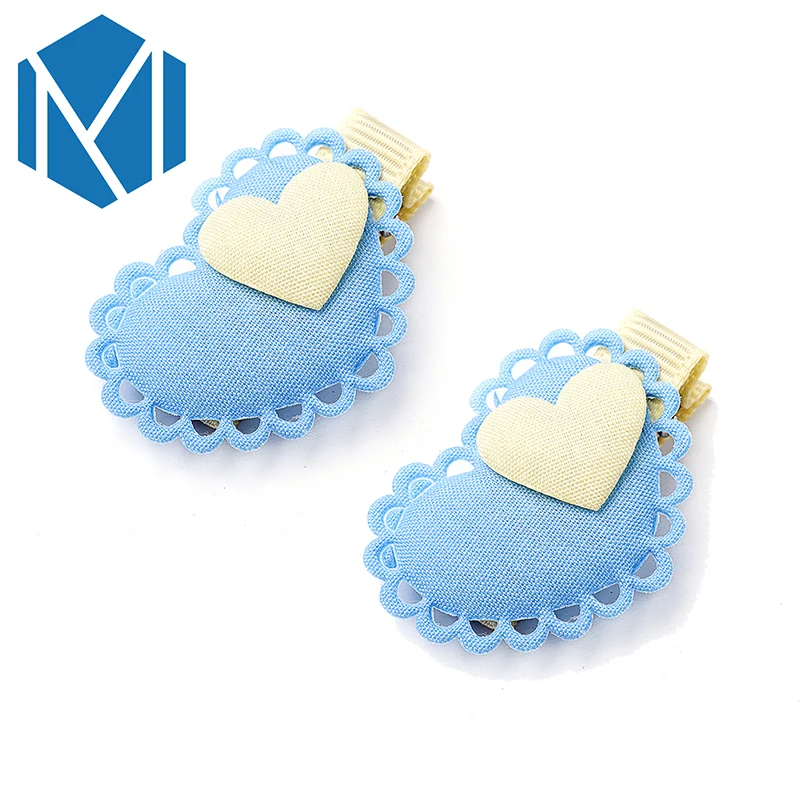 Заколки для волос M MISM 1 пара аксессуары с двойным сердечком детские заколки