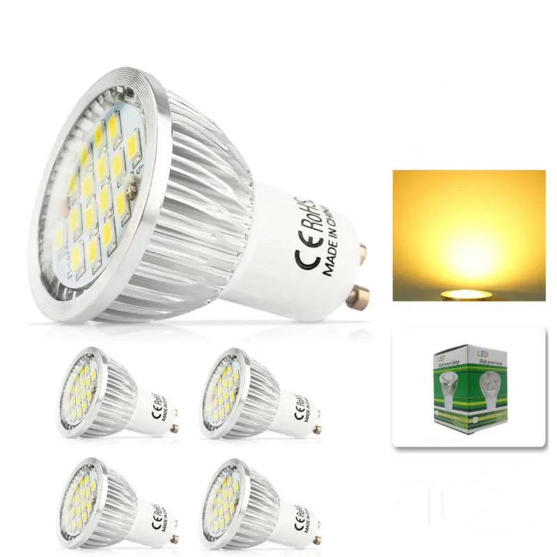 4x100% гарантия качества GU10 700lm 11W SMD 2835 16 Светодиодный ная лампа теплый белый